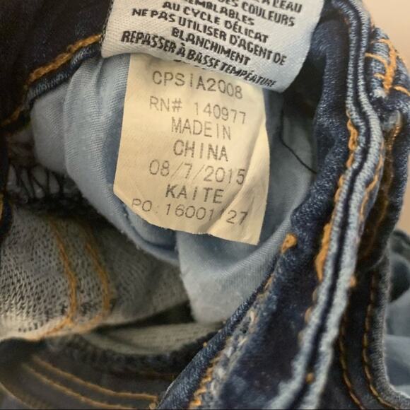 Hudson Kaite Distressed Skinny Jeans Girls Size 14 Dark Wash - Picture 4 of 5